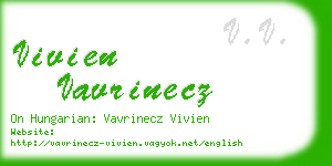 vivien vavrinecz business card